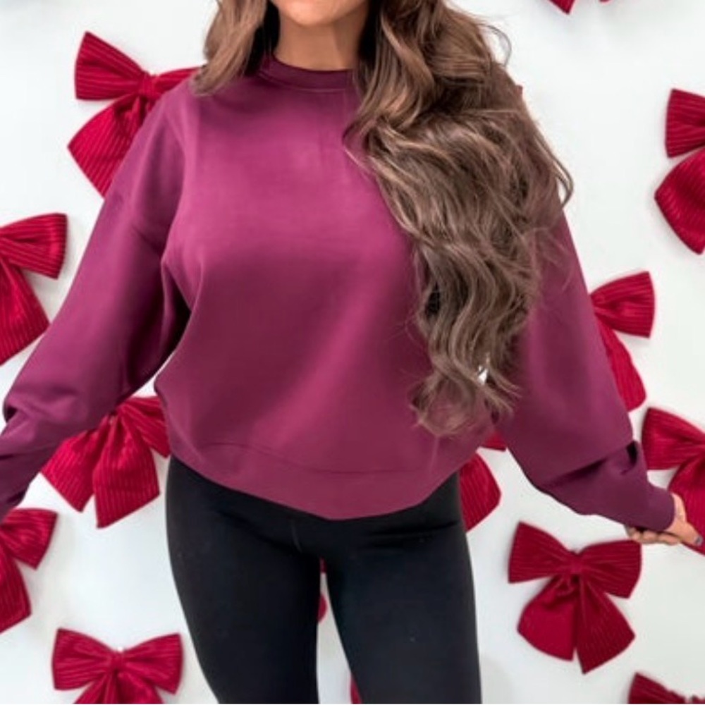 Birdie Maroon Scuba Pullover NWT